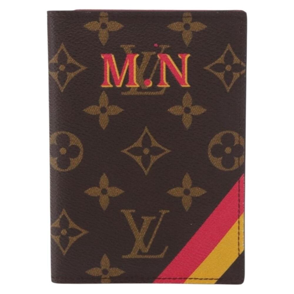 Louis Vuitton Monogram Couverture Passpole Nm Passport Case Brown